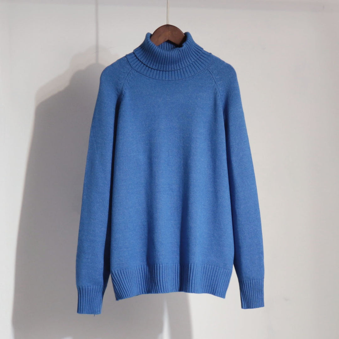 Damen Strickpullover mit hochgestocktem Kragen und lässigem Schnitt Drune