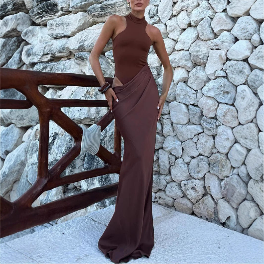 Damen Maxi-Kleid mit modischem Schnitt Drune