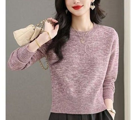 Damen modischer Strickpullover mit feinem Zopfmuster Drune