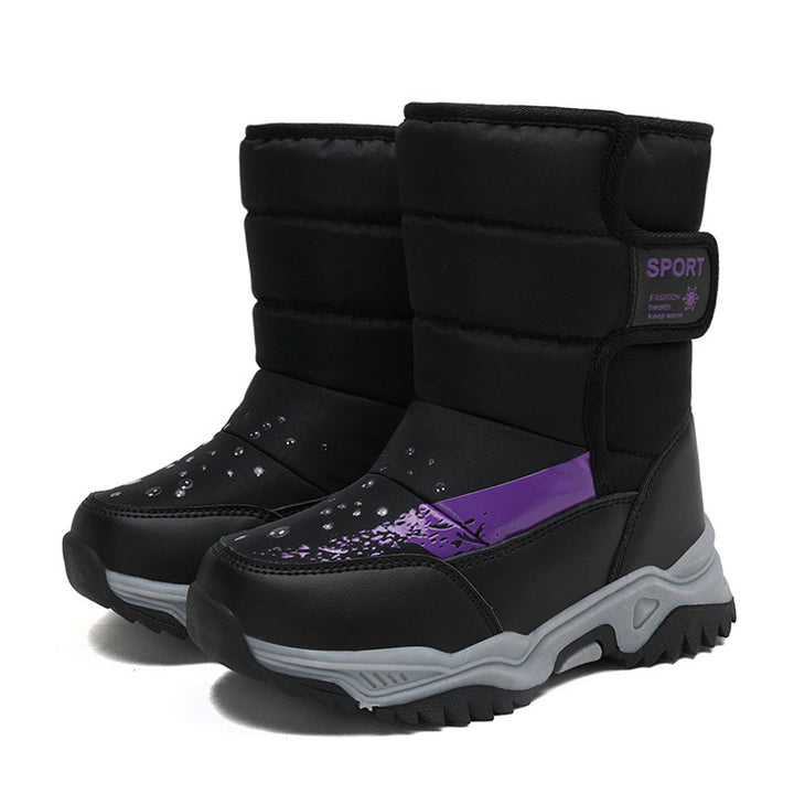 Damen Wasserdichte Winterstiefel mit rutschfester Sohle und isolierender Fütterung Drune
