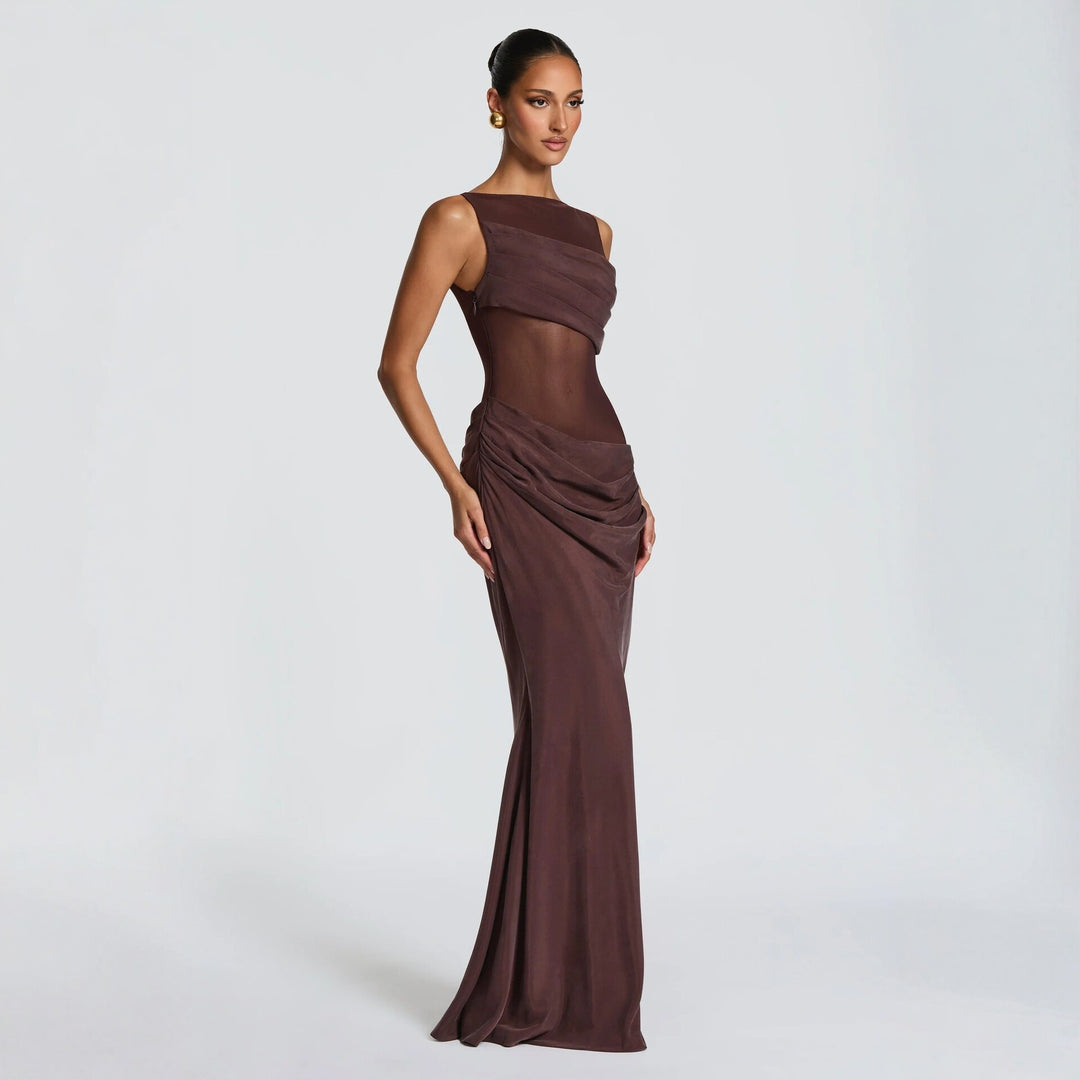 Damen Körperbetontes Abendkleid mit raffinierten Drapierungen Drune