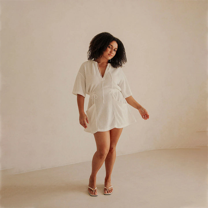 Damen sommerlicher Tunika-Kleid Drune
