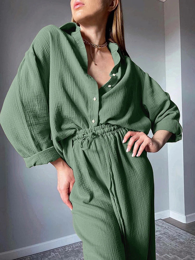 Damen Relaxed Fit Strukturierter Koordinierter Satz Drune