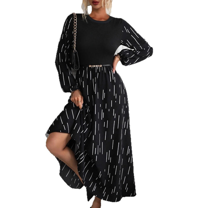 Damen Maxikleid mit farbenfrohem, grafischem Muster und elegantem Schnitt Drune