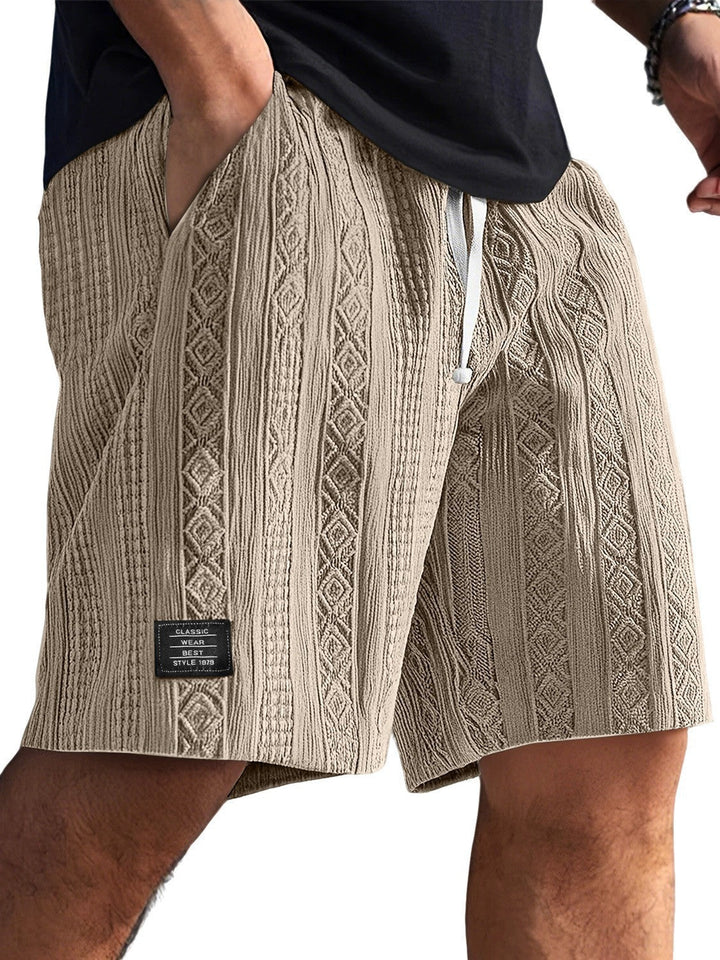 Herren Stilvolle Freizeithosen im lässigen Strickdesign Drune