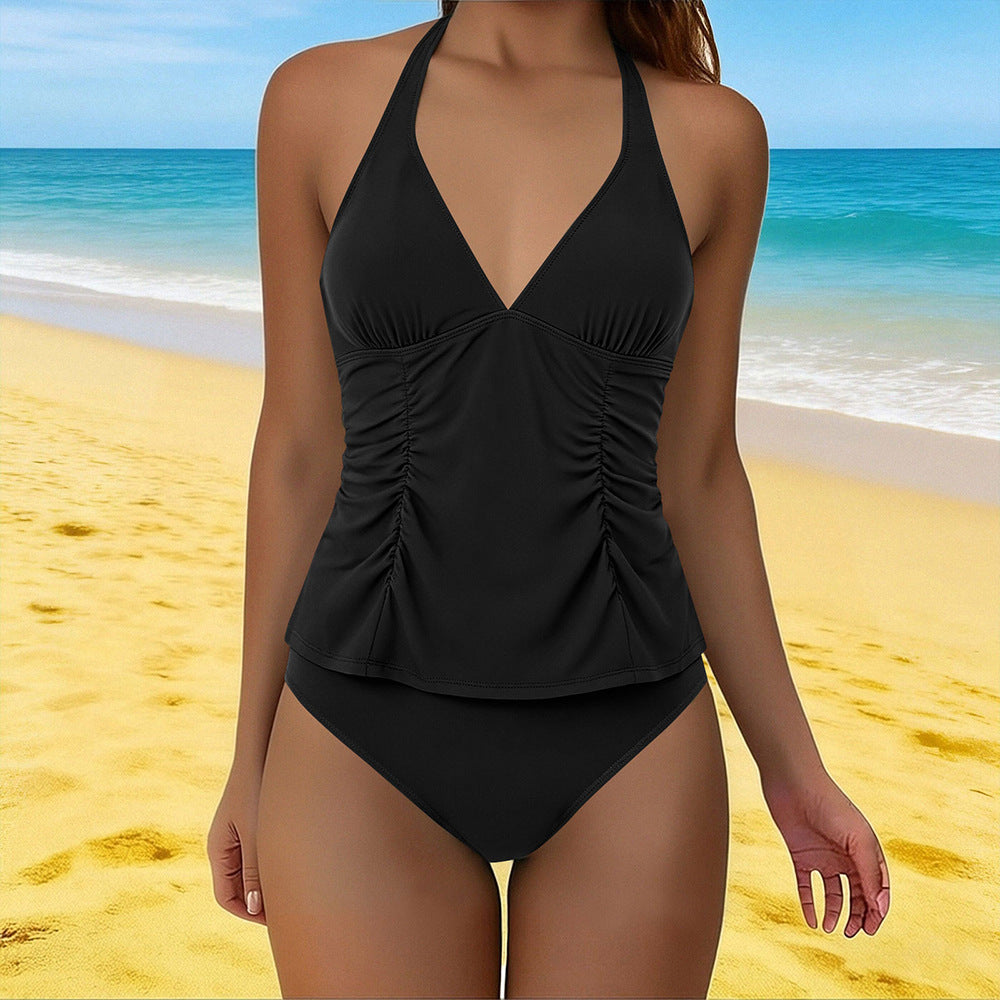Damen Tankini-Set mit schmeichelndem Oberteil und hochgeschnittenem Slip Drune