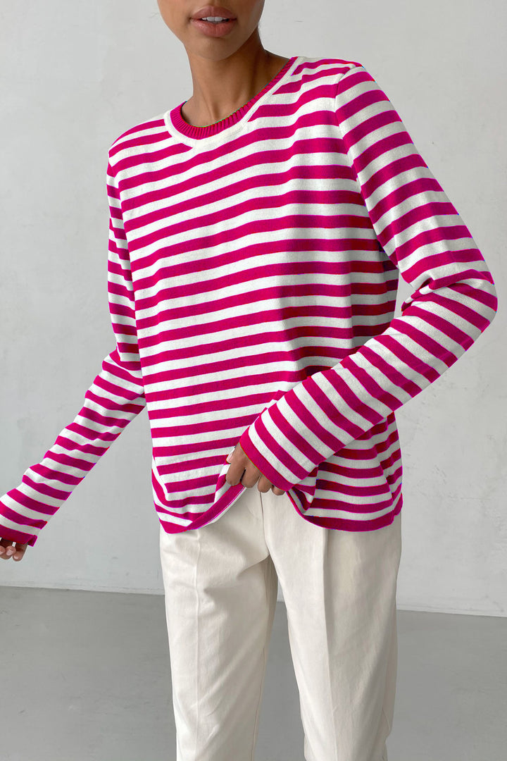 Damen gestreiftes Longsleeve-Shirt Drune