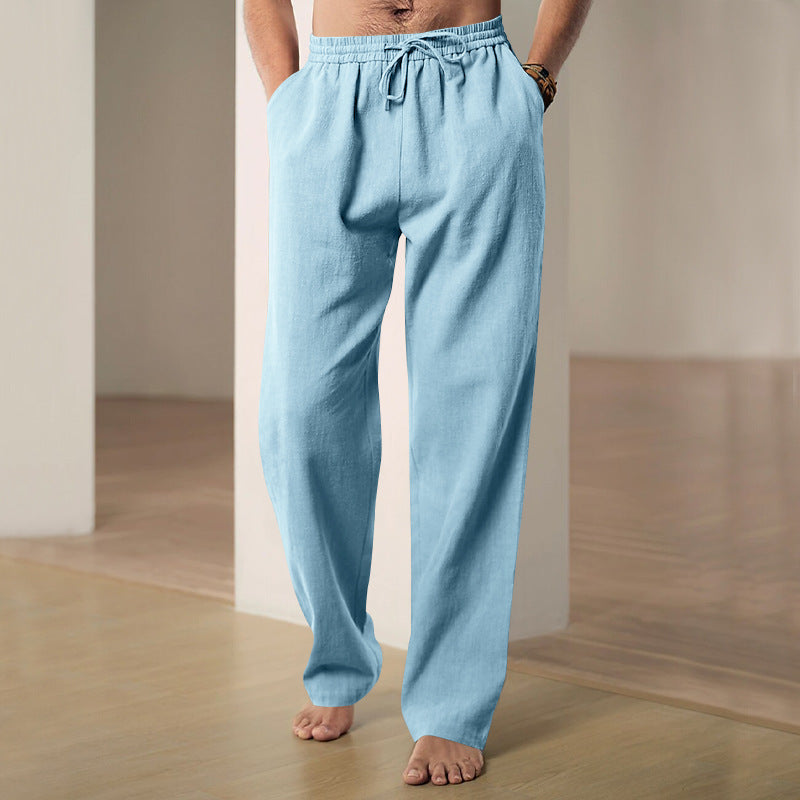 Herren Bequeme Sommerfreizeithose mit elastischem Bund Drune