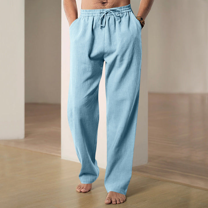 Herren Bequeme Sommerfreizeithose mit elastischem Bund Drune