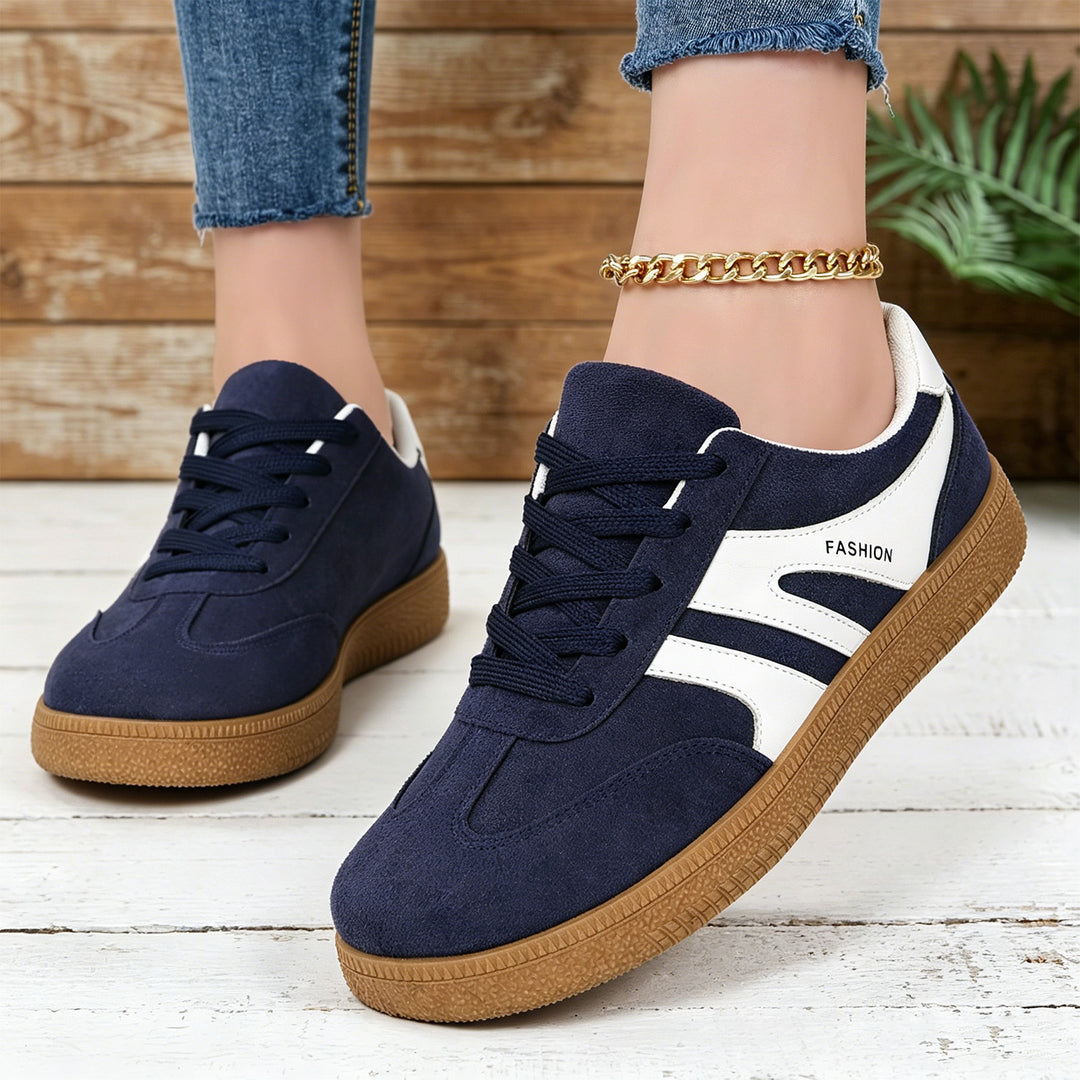 Herren nan retro Veloursleder Sneaker mit gepolstertem Fersenkragen und profilierter Gummilaufsohle Drune