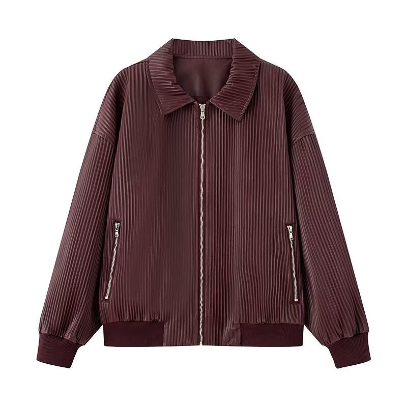 Damen Übergangsjacke mit eleganter Rippstruktur und praktischen Taschen Drune