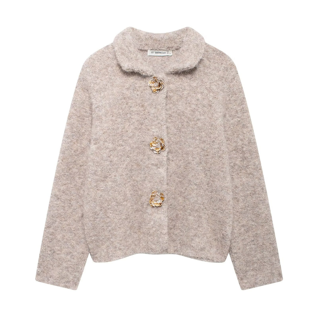Damen Kochjacke mit dekorativen Knopfdetails Drune