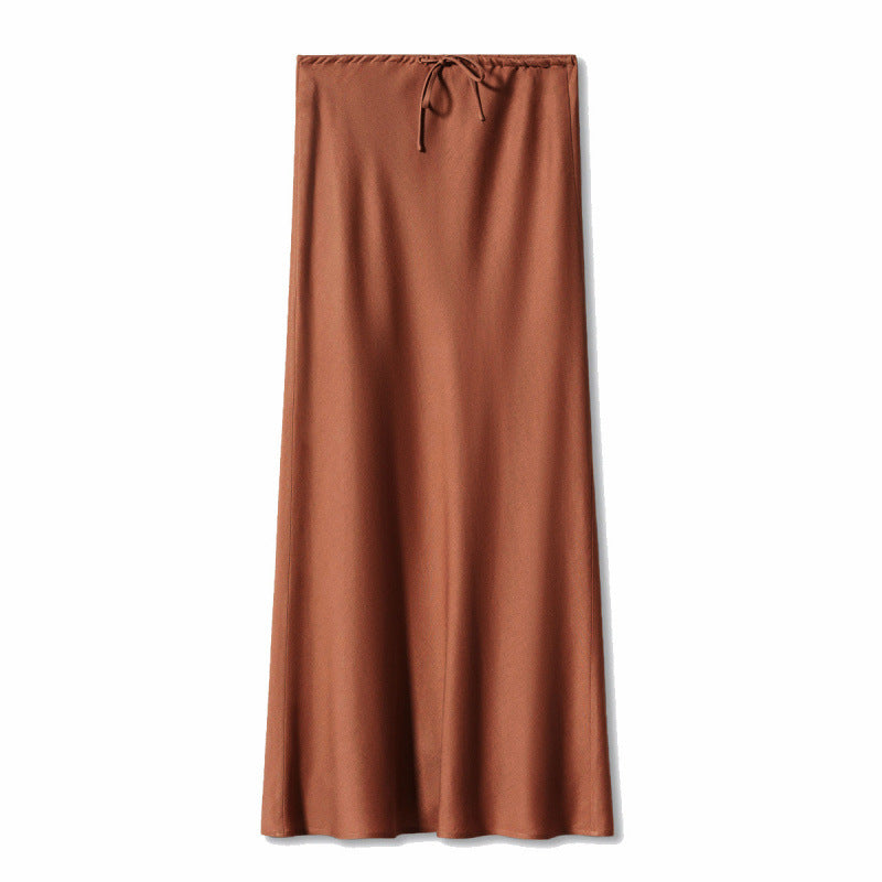 Damen Maxi-Rock mit elastischemBund und seitlicher Bindegurt Drune
