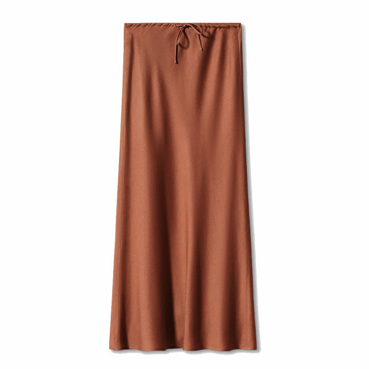 Damen Maxi-Rock mit elastischemBund und seitlicher Bindegurt Drune