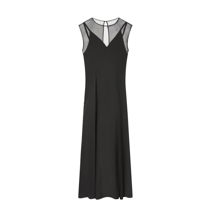 Damen Maxikleid mit eleganter Transparenz Drune