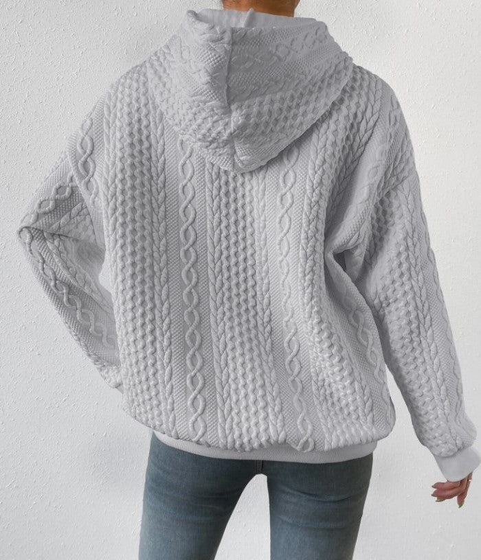 Drune | Kapuzen-Jacquard-Pullover