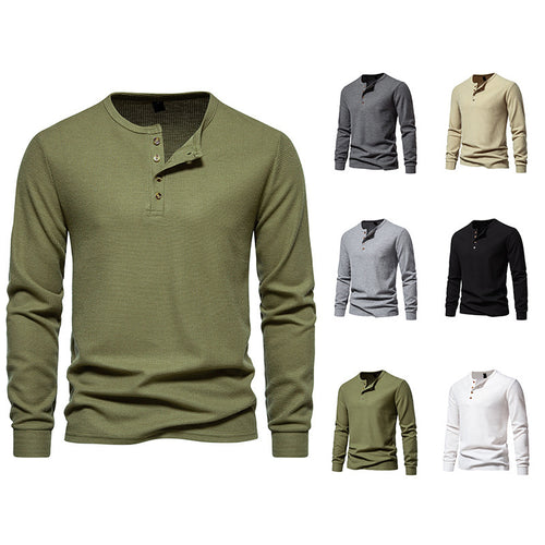 Herren Langarm-Hemden mit Knopfleiste Drune