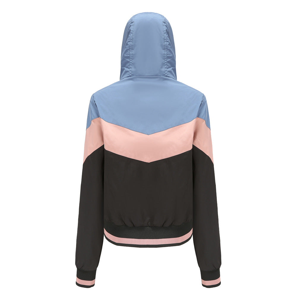 Damen vielseitige Sportjacke mit stylishem Farbblockdesign Drune