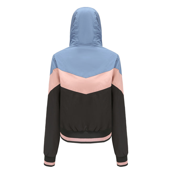 Damen vielseitige Sportjacke mit stylishem Farbblockdesign Drune