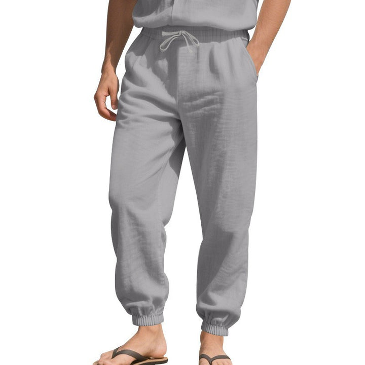 Damen lässige Freizeithose mit lockerem Schnitt und elastischem Bund Drune