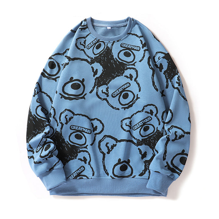 Herren lässiger Sweatshirt mit kreativem Tiermotiv Drune