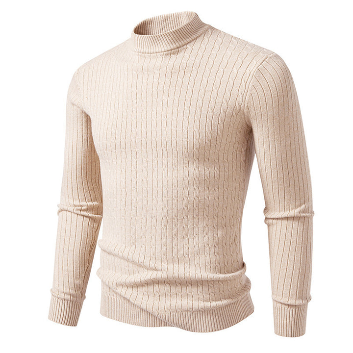 Herren modischer Rollkragenpullover mit strukturierter Oberfläche Drune