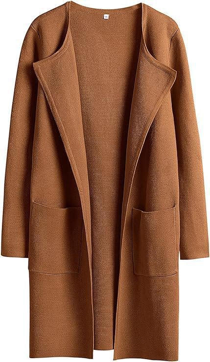 Damen Strickmantel mit lässigem Schnitt und praktischen Taschen Drune