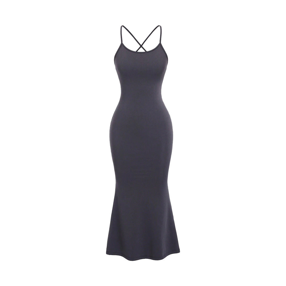Damen Langarm Spitzenkleid mit figurbetontem Schnitt und dekorativer Schnürung Drune