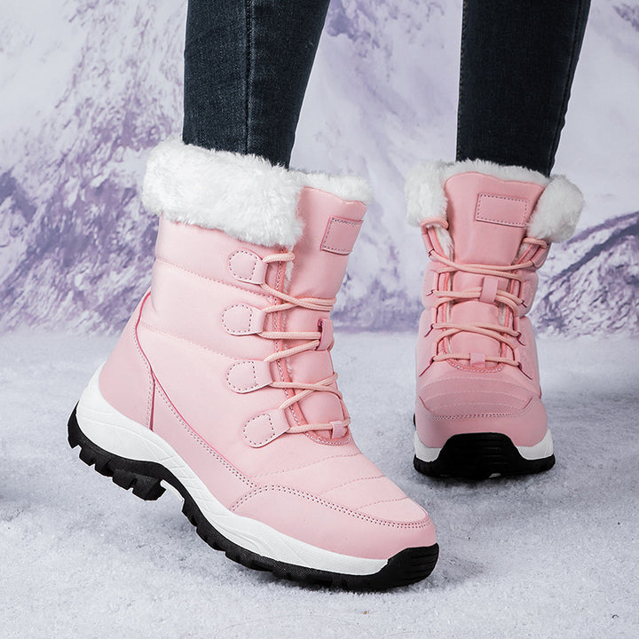 Damen Winterstiefel mit rutschfester Sohle und wärmendem Innenfutter Drune