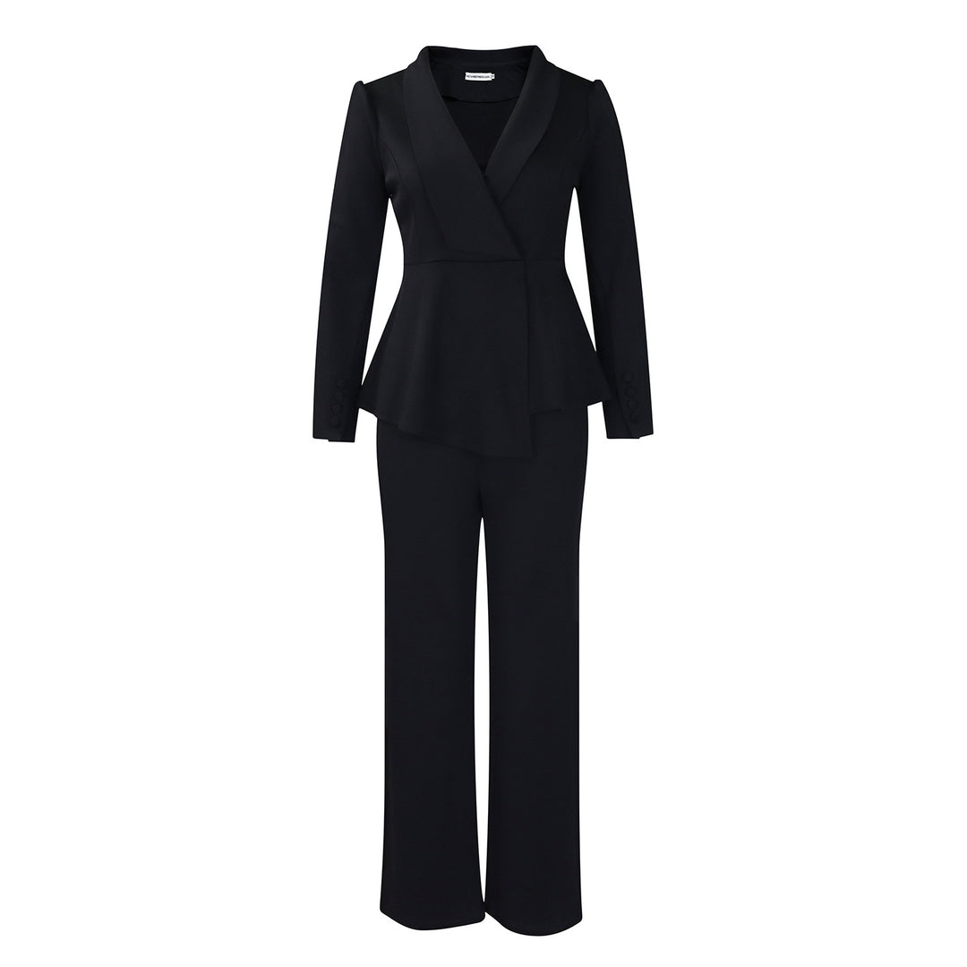 Damen Anzug mit elegantem Blazer und weitem Hosenbein Drune