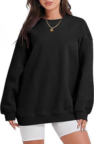 Damen nan extraweites Oversize-Sweatshirt mit überschnittener Schulter und angerautem Innenfutter Drune