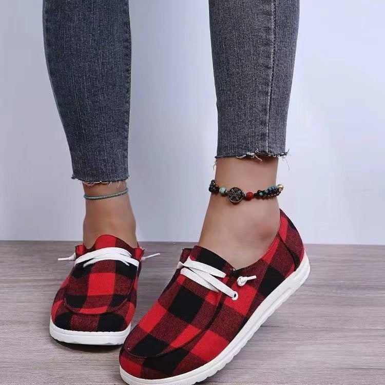 Damen Freizeit-Slip-On Schuhe mit elastischen Schnürdetails und rutschfester Sohle Drune