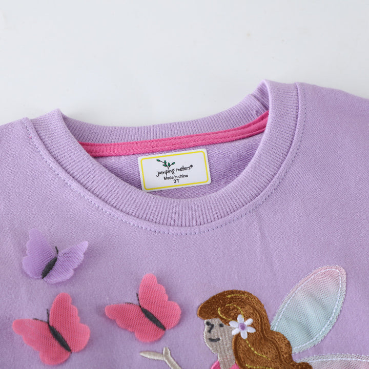 Mädchen Sweatshirt mit verzaubertem Feen- und Schmetterlingsdesign Drune