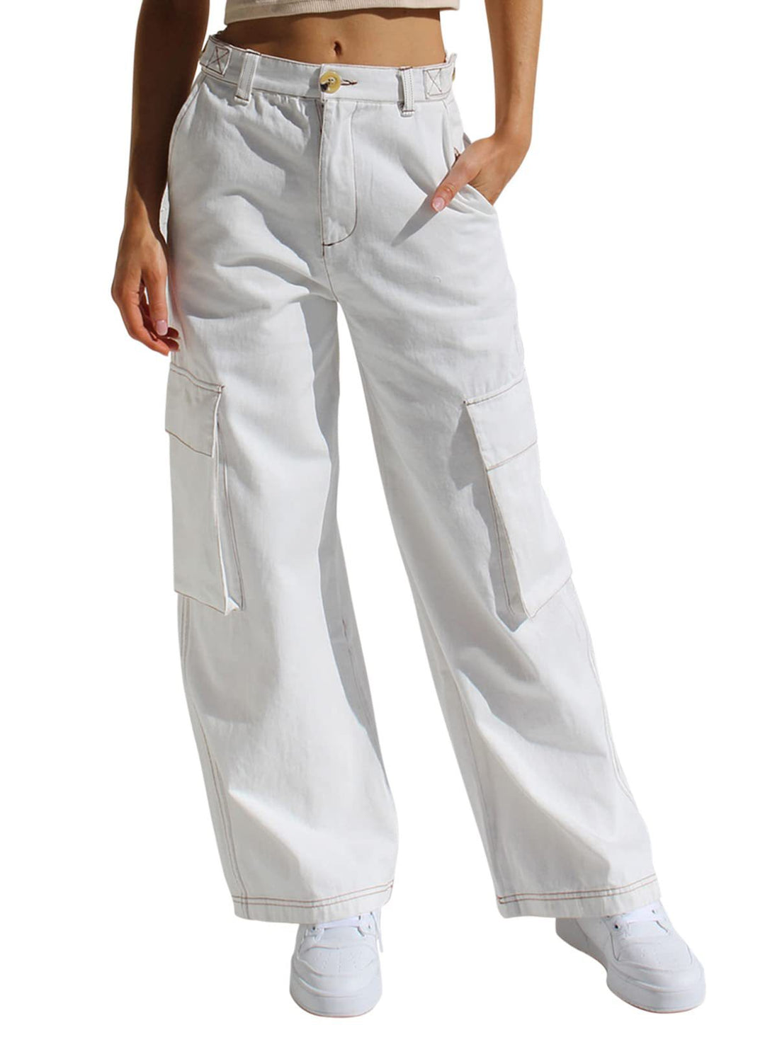 Damen Cargo-Hose mit praktischen Seitentaschen und lässigem Schnitt Drune
