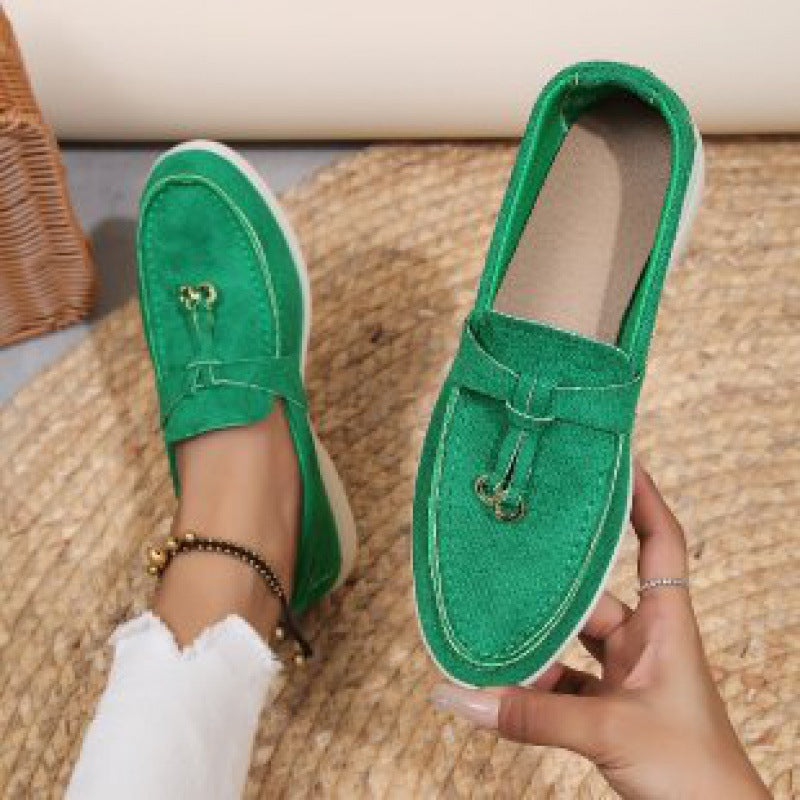 Damen nan bequeme Slip-On Loafer mit dekorativem Quastenbesatz und ergonomischer Gummisohle Drune