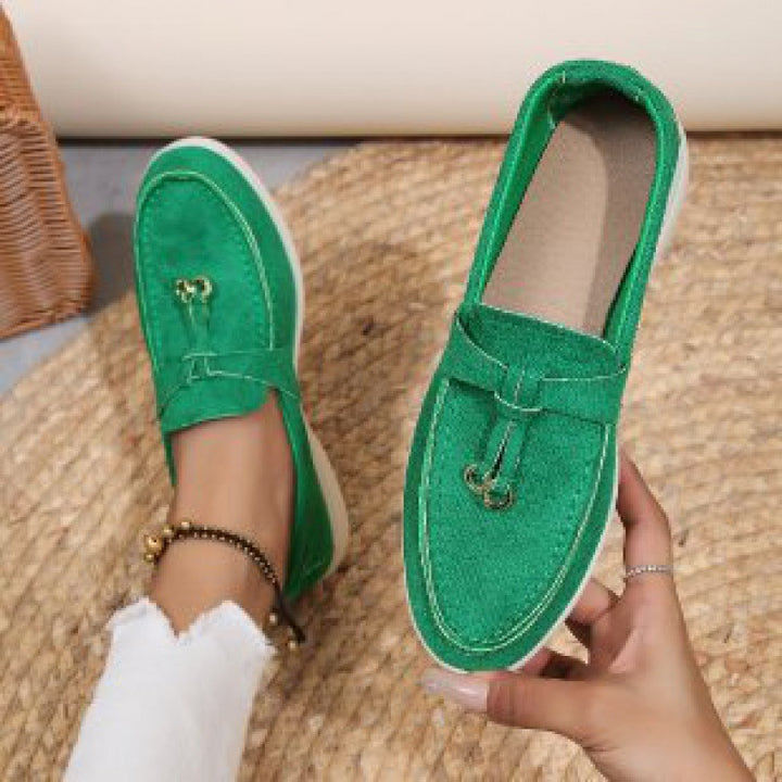 Damen nan bequeme Slip-On Loafer mit dekorativem Quastenbesatz und ergonomischer Gummisohle Drune
