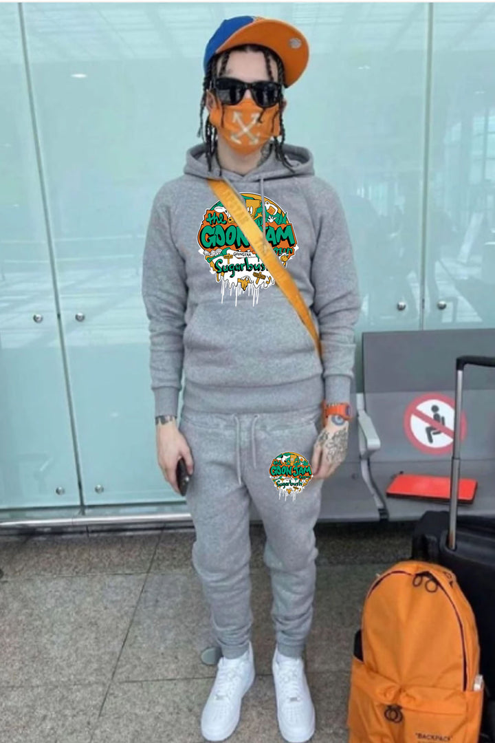 Damen Hoodie und Jogginghose Set mit kreativem Grafikdesign Drune