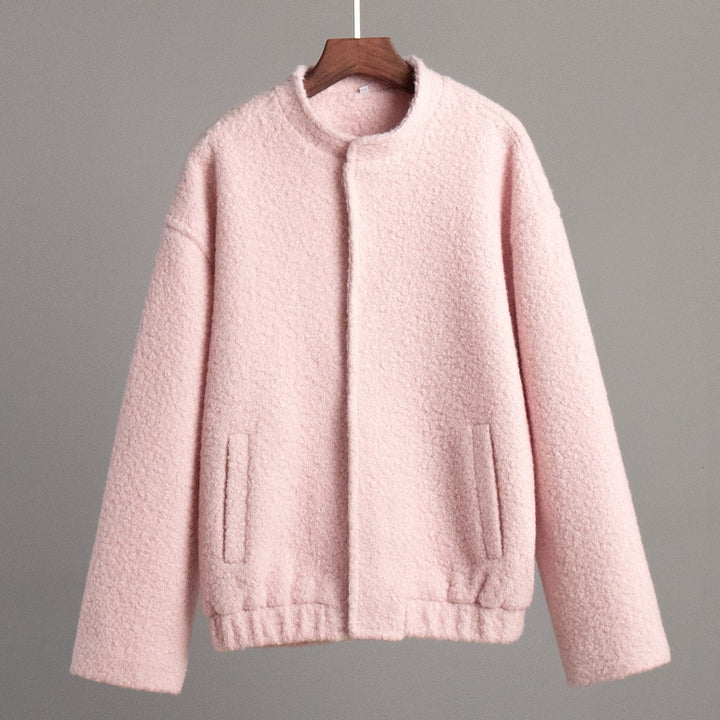 Damen Kuschelige Fleecejacke mit Taschen und elastischem Saum Drune