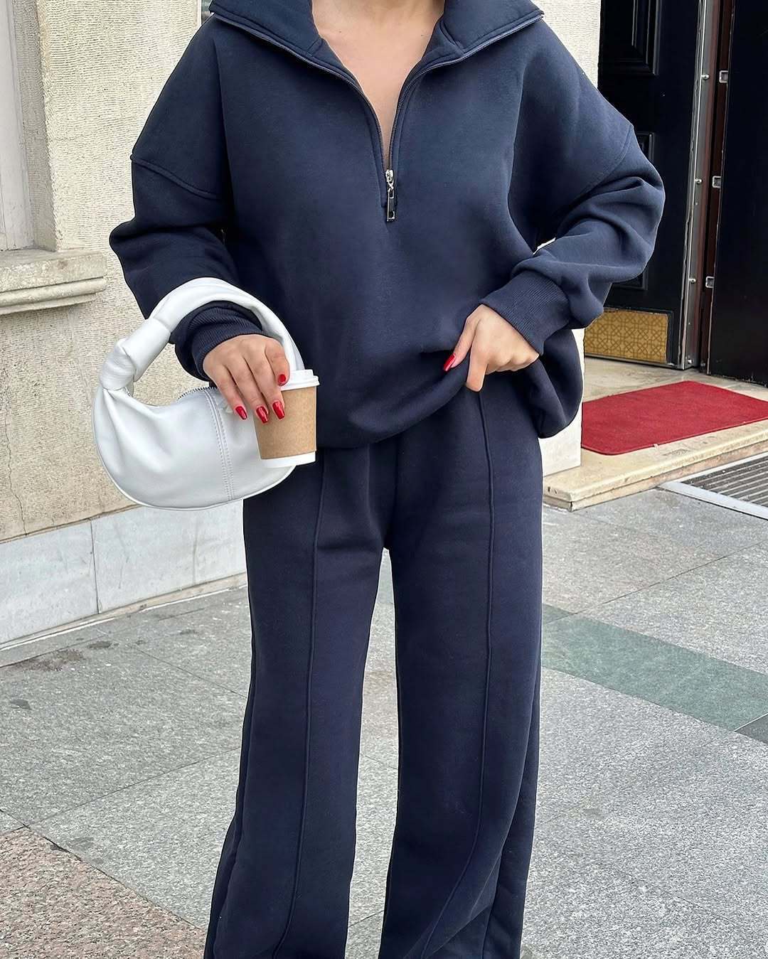 Damen Fleece-Anzug mit Reißverschluss Drune