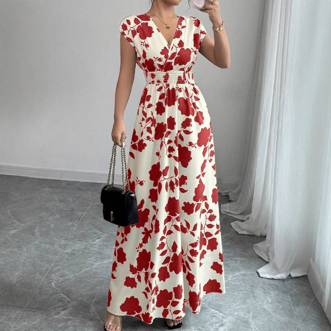 Damen Maxikleid mit floralem Muster Drune