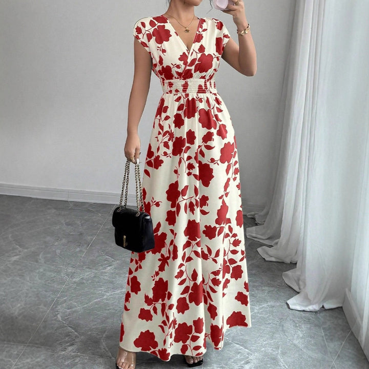 Damen Maxikleid mit floralem Muster Drune