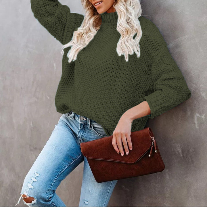 Damen Grobstrickpullover mit Rollkragen und lässigem Schnitt Drune