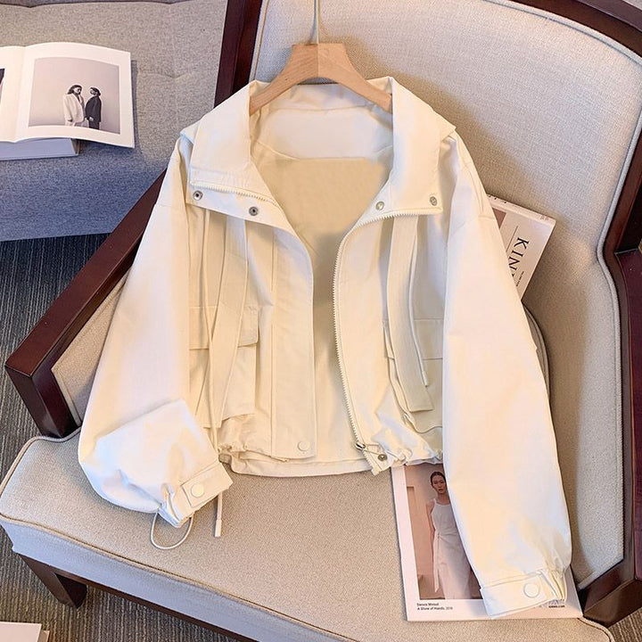 Damen leichte Übergangsjacke mit verstellbarem Bund und praktischen Taschen Drune
