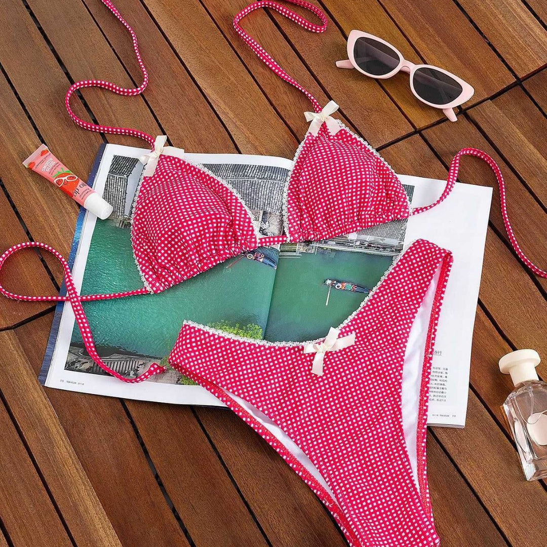 Damen Triangel-Bikini mit gehäkeltem Unterrock Drune
