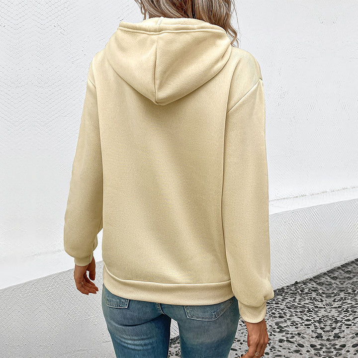 Damen Kapuzenpullover mit Tasche und verstellbarem Kordelzug Drune