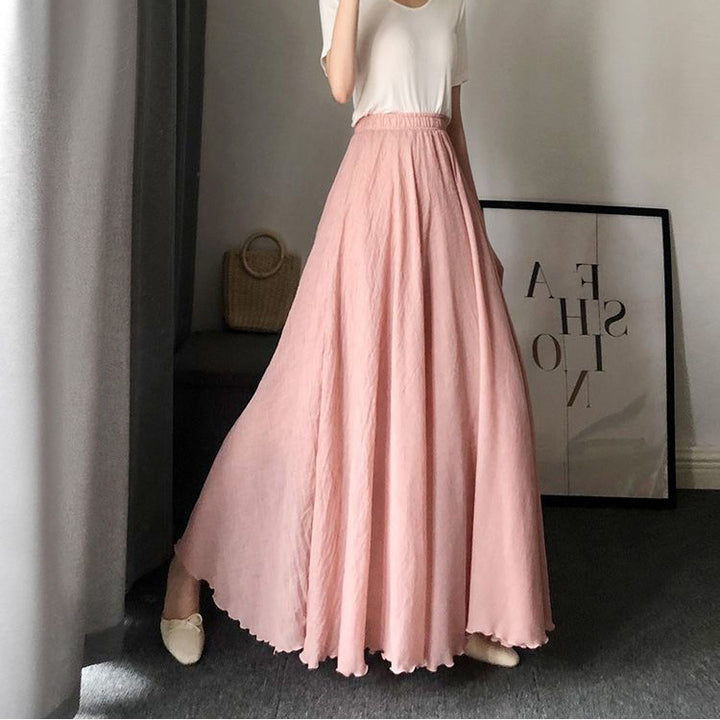Damen Maxi-Rock mit elastischem Bund und weichem Stoff Drune