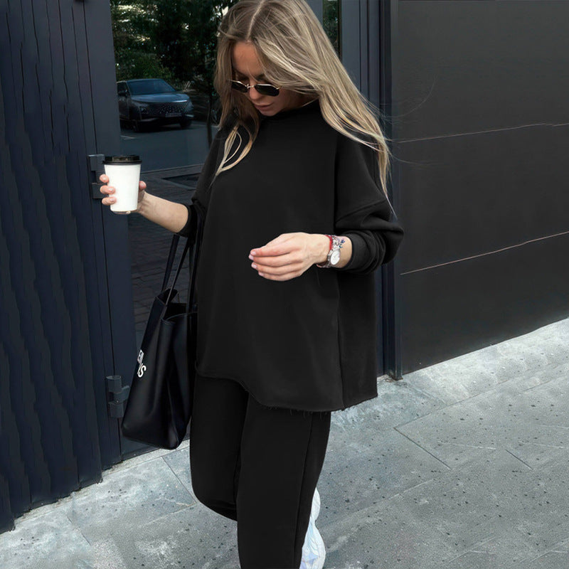 Damen lässiges Set mit oversized Pullover und bequemen Jogginghosen Drune