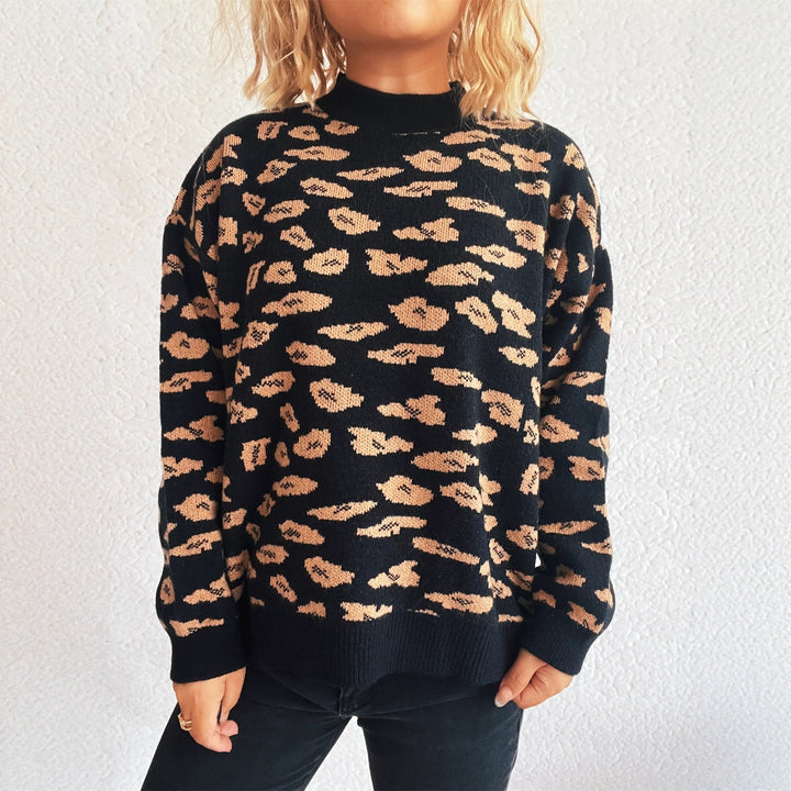 Damen Grobstrickpullover mit modernem Muster und lässigem Schnitt Drune