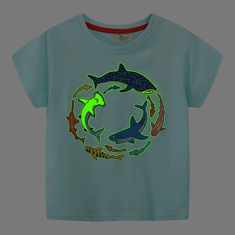 Kinder T-Shirt mit maritimen Haifischmotiven Drune