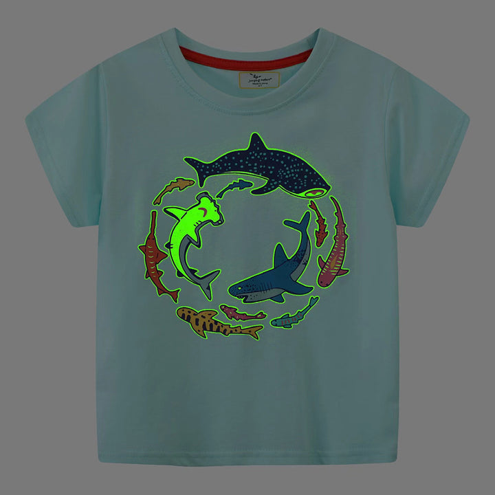 Kinder T-Shirt mit maritimen Haifischmotiven Drune